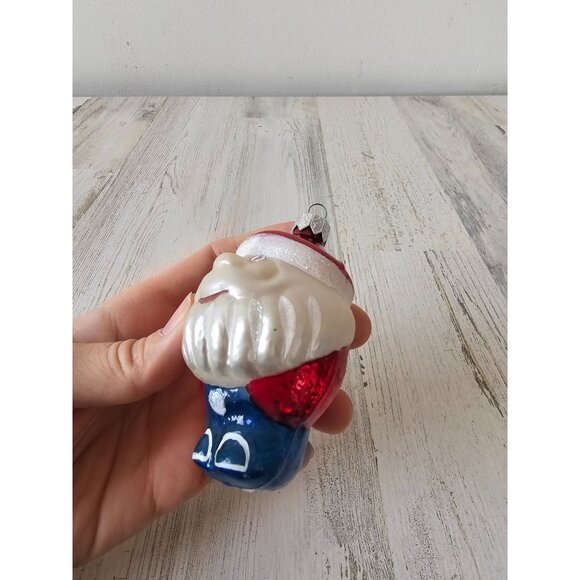 Vintage glass Santa bobblehead ornament Xmas tree - Picture 6 of 7